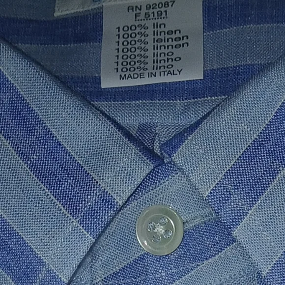 Paolo Blue Striped Men's Shirt - Picture 3 of 3